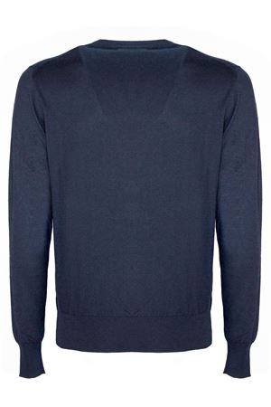 Maglia in misto cotone e cashmere blu MAURO GRIFONI | GS110034115582